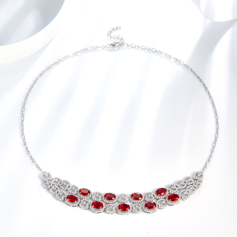 Two Layer Luxury Ruby Necklace